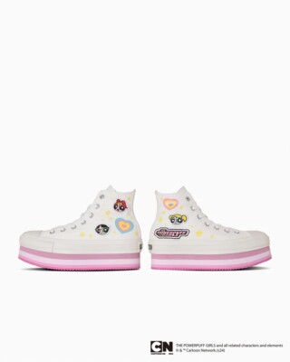CONVERSE THE POWERPUFF GIRLS ALL STAR CHUNKYLINE HI WHITE