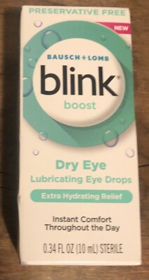 BLINK Boost Preservative-Free Lubricating Dry Eye Relief Drops EXP 04/2027 NEW
