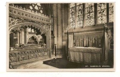 c1920 RPPC: St Gabriel s Chapel, Exeter Cathedral - England