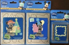 3x DISNEY Cutting Dies & Embossing Folders Star Frame, Celebrations, Sants List