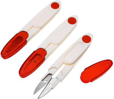 3 x Fadenschere, Nahttrenner, Nähschere, Garnschere div. Farben, mit Verschluss
