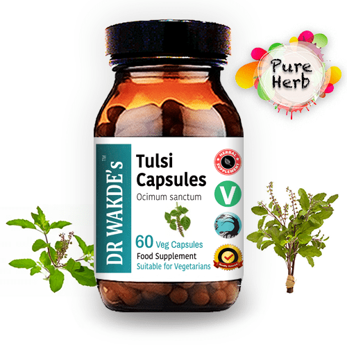 DR WAKDE'S Tulsi Capsules (Holy basil | Ocimum sanctum) | 60 Veg Caps | Ayurv...