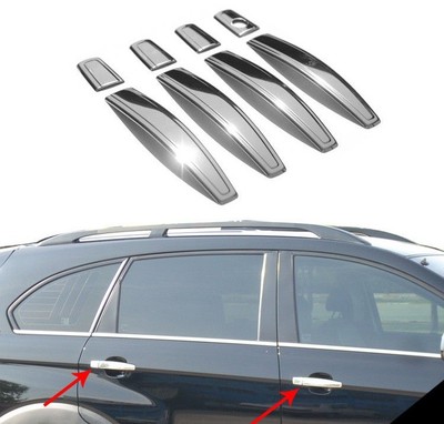 VW Tiguan 2007-2015 Maniglia Porta Cromo Copertura Acciaio 4 Porta S.