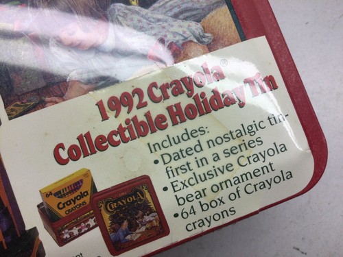 Crayola Crayon 1990 Collectors Colors / 1992 Collectible Holiday Tins Sealed - Picture 7 of 9