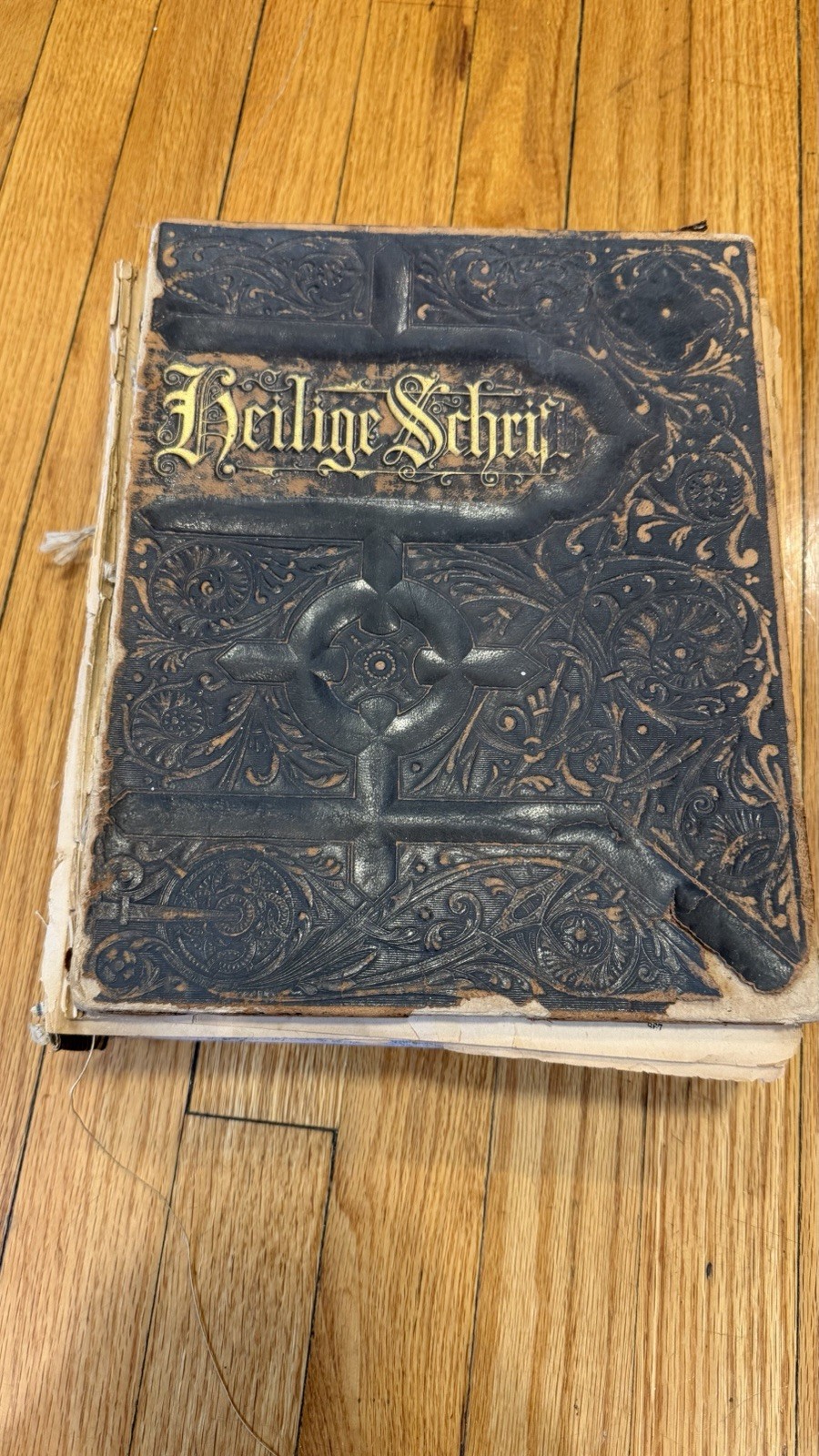 Antique German Family Bible Heilige Schrift As Is
