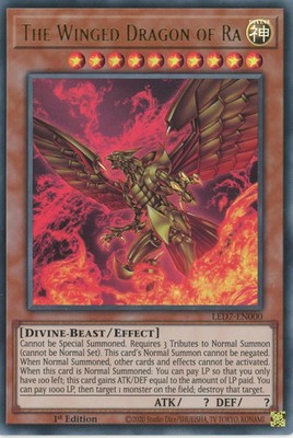 Yugioh LED7-EN000 - The Winged Dragon of Ra (alternate artwork) - Ultra Rare