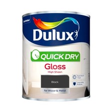 Dulux Quick Dry Gloss Paint Interior Wood Metal All Colors 750ml