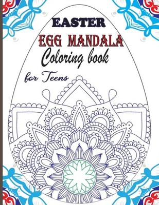 ANAZOUR - Easter Egg Mandala  Coloring book for Teens  Beautiful Manda - X555z