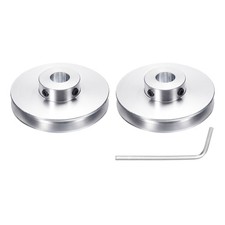 2Pcs Single Groove Pulley 12mm Fixed Bore 60mm Outer Diameter for 6mm Belt