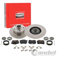 Mapco 2 Bremsscheiben Ø245Mm + BremsbelÄGe Satz Hinterachse Passend FüR Audi A4