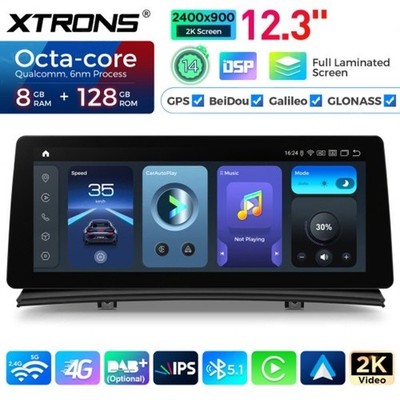 12,3 Zoll Android  Qualcomm 8Core Autoradio GPS Navi  128G für BMW X3 E83 Mask