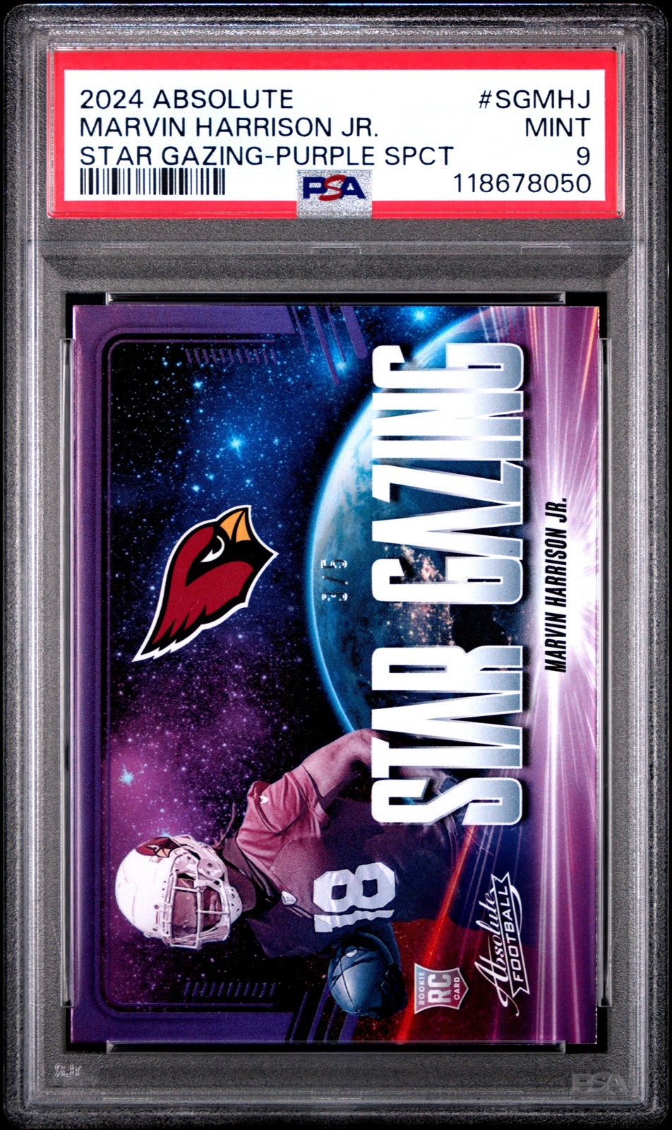 Marvin Harrison Jr. Panini Absolute Star Gazing #SGMHJ Purple Spectrum