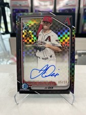 2024 Bowman Draft 1st JD Dix #/10 Black X-Fractor Refractor Auto DBacks 🔥 