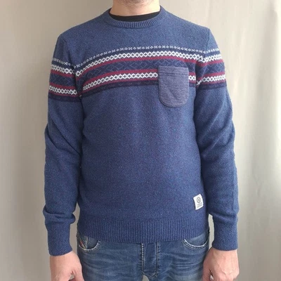 Suéter Franklin Marshall Alumni para hombre mezcla de lana y seda talla L Fai... - Imagen 1 de 4