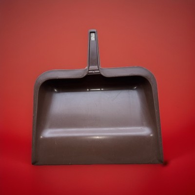 Rubbermaid Hard Rubber Dust Pan Brown Flat Edge 2003-50 Vtg 1980s MCM USA Made