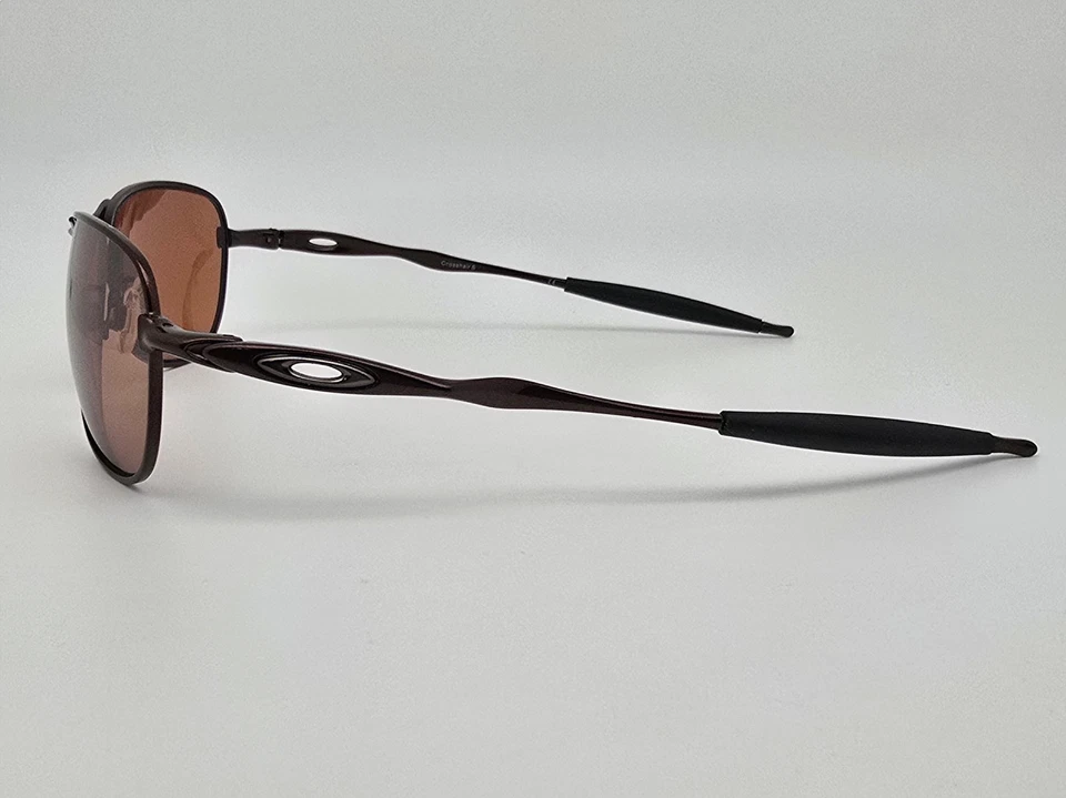 Oakley 05-978 Crosshair S VR28 Black Iridium Lens Brown Frame Aviator Sunglasses - Image 4 of 4