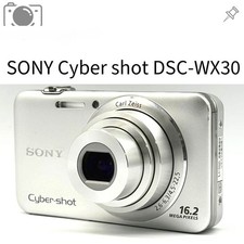 SONY Cyber shot DSC-WX30 Digital Camera 16.2MP 5x Optical Zoom Auto Focus Silver