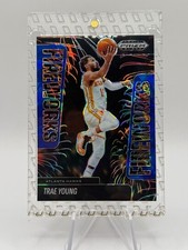 2024-25 Panini Prizm Black - Fireworks Trae Young #14 Blue Ice Prizm /125