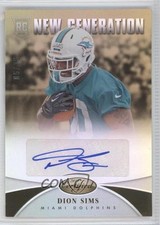 2013 Certified New Generation Mirror Gold Signatures 5/25 Dion Sims Auto 0m0