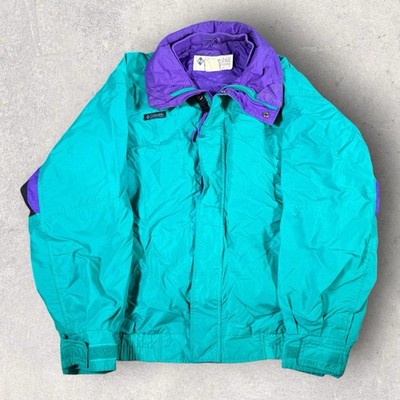 Vintage 90s Columbia Sportswear Teal Bugaboo Full Zip Ski Jacket Men s Size L