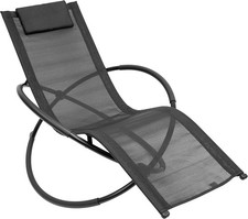 GardenKraft 19180 Louis Moon Chair Rocking Sun Lounger / Garden Chair Pillow Inc