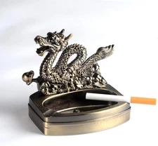 Refillable Butane Lighter Dragon Tabacco Cigarette Cigar Ashtray Ash Tray