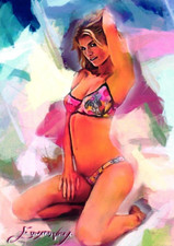 Marisa Miller 2022 Authentic Artist Signed Limited Edition Print Card 30 of 50