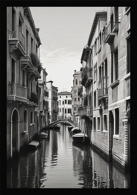 Epische Kanäle Venedig Gerahmtes Wandbild Poster Leinwanddruck Bild