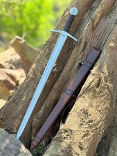 Hand Forged Carbon Steel Viking Sword, Battle Ready Medieval Sword With Sheath