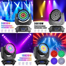 36/19 LED Zoom Wash Moving Head Light Bar RGBW DMX Wash Beam Stage Lighting DJ