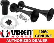 Loud Dual Trumpet Train Air Horn System Kit Cartruckrv 12v Black Vxh2311b