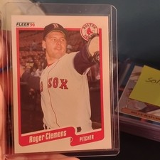 Fleer 1990 Roger Clemens #271 Boston Red Sox MLB Base Set Baseball Card error.