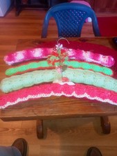 Handmade Crochet Yarn Covered Wooden Hangers Metal Hook Multicolored