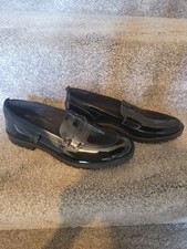 Image of Kickers Moccasin EU41 UK7.5 Black Patent Leather Shoes