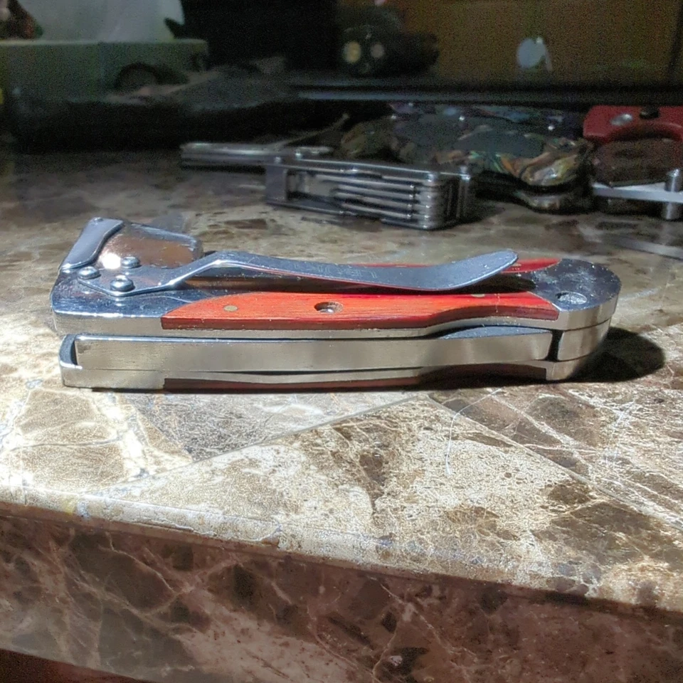 Cuchillo Cuchillo Vintage PUNTO AZUL LBUK1 BOLSILLO PLEGABLE REEMPLAZABLE Hoja Snappon  Foto 3 de 4