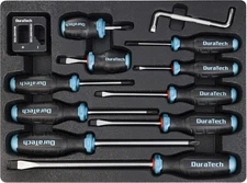 12-Piece Magnetic Screwdriver Set, 5 Phillips and 5 Slotted Tip S2 Alloy Steel S