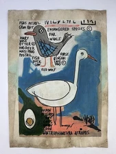 Jean-Michel Basquiat COA Art Painting Original Drawing Vintage