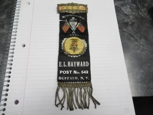 GAR Grand Army of the Republic Honor the Dead EL Hayward Buffalo NY Medal Ribbon