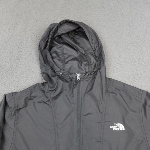 North Face Jacket Mens Medium Black Hooded Pullover Windbreaker Outdoor Coat - Picture 5 of 13