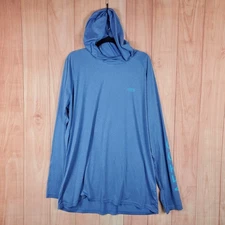 Aftco Samurai Sun Protection Hoodie Men 2XL Blue UPF 50 Moisture Wicking Fishing