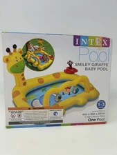 Intex Inflatable Kiddie Baby Pool Smiley Giraffe (Ages 1-3) 44" x 36" x 28.5