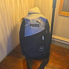 PUMA Black/Gray Solid Sling Backpack Zip Clos...