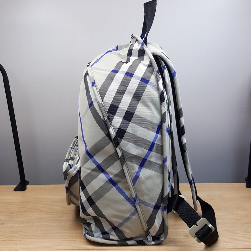 BURBERRY Backpack Shield Lichen Check Plaid Cream Authentic Unisex $1950 image 9