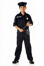 Child Police Costume For Boys 00343 Officer Outfit