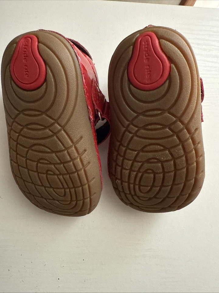 Zapatos de bebé Stride Rite talla 4 Amalie de cuero Foto 4 de 4