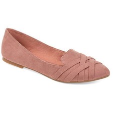 Women's Journee Collection Mindee Pointed Toe Flats - Blush - 7 - NIB
