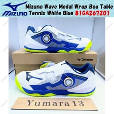 Mizuno Wave Medal Wrap Boa Table Tennis White Blue 81GA267201 Men's Size