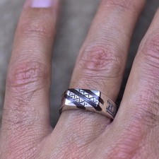 Tribal Touareg Berber Silver Ring   Traditional Amazigh Engraving   Handmade