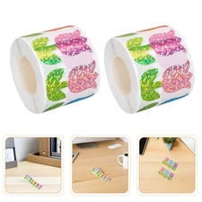 4 Rolls Tulip Pattern Sticker Envelope Sealing Stickers Letter Accessory