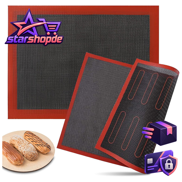 Silikon Backmatte 40X30Cm 2 StüCk Dauerbackmatte BackzubehöR KüChe-image